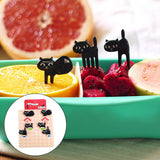 Maxbell Fruit Fork Salad Forks Food Pick for Salad Cake Dessert Black Cat
