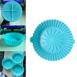 Maxbell Multifunctional Air Fryer Silicone Pot Heat Resistant for Air Fryer  Blue