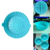 Maxbell Multifunctional Air Fryer Silicone Pot Heat Resistant for Air Fryer  Blue