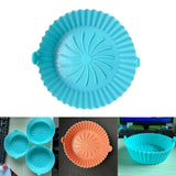 Maxbell Multifunctional Air Fryer Silicone Pot Heat Resistant for Air Fryer  Blue