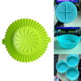 Maxbell Multifunctional Air Fryer Silicone Pot Heat Resistant for Air Fryer  Green