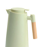 Maxbell Thermal Insulation Kettle 1L Jug Wood Handle for Water Warmer Friends Gifts light green