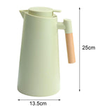 Maxbell Thermal Insulation Kettle 1L Jug Wood Handle for Water Warmer Friends Gifts light green