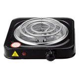 Maxbell Electric Single Burner Cooktop Adjustable Temperature Hot Plate Black 1000W
