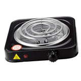 Maxbell Electric Single Burner Cooktop Adjustable Temperature Hot Plate Black 1000W