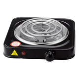 Maxbell Electric Single Burner Cooktop Adjustable Temperature Hot Plate Black 1000W
