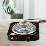 Maxbell Electric Single Burner Cooktop Adjustable Temperature Hot Plate Black 1000W