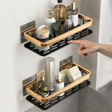 Maxbell Shower Caddy Punch-Free Storage Rack Bathroom Shelf  2Pcs Set