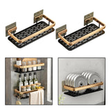 Maxbell Shower Caddy Punch-Free Storage Rack Bathroom Shelf  2Pcs Set