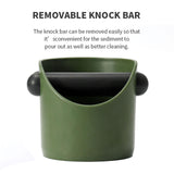 Maxbell Coffee Knock Box Detachable Knock Bar Non Slip Base for Coffee Shop  Green