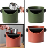 Maxbell Coffee Knock Box Detachable Knock Bar Non Slip Base for Coffee Shop  Green