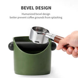 Maxbell Coffee Knock Box Detachable Knock Bar Non Slip Base for Coffee Shop  Green