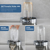Maxbell Automatic Glass Rinser Faucet Glass Washer Cleaner  with Tray