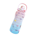 Maxbell 2L Motivational Water Bottle with Time Marker for Outdoor Sports Pink