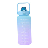 Maxbell 2L Portable Large Capacity Water Bottle Time Marker Leak Proof Cup Green