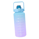 Maxbell 2L Portable Large Capacity Water Bottle Time Marker Leak Proof Cup Green