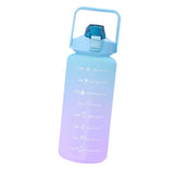 Maxbell 2L Portable Large Capacity Water Bottle Time Marker Leak Proof Cup Green