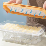 Maxbell Ice Tray with Storage Box Ice Mould Ice Maker for Bar Kitchen Pink 8 Grid