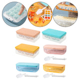 Maxbell Ice Tray with Storage Box Ice Mould Ice Maker for Bar Kitchen Pink 8 Grid