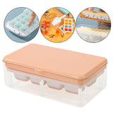 Maxbell Ice Tray with Storage Box Ice Mould Ice Maker for Bar Kitchen Pink 8 Grid