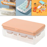 Maxbell Ice Tray with Storage Box Ice Mould Ice Maker for Bar Kitchen Pink 8 Grid