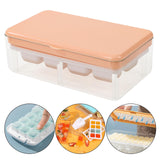 Maxbell Ice Tray with Storage Box Ice Mould Ice Maker for Bar Kitchen Pink 8 Grid