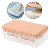 Maxbell Ice Tray with Storage Box Ice Mould Ice Maker for Bar Kitchen Pink 8 Grid