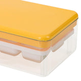 Maxbell Ice Tray with Storage Box Ice Mould Ice Maker for Bar Kitchen Yellow 8 Grid