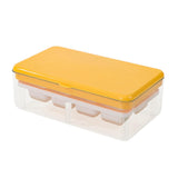 Maxbell Ice Tray with Storage Box Ice Mould Ice Maker for Bar Kitchen Yellow 8 Grid