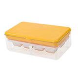 Maxbell Ice Tray with Storage Box Ice Mould Ice Maker for Bar Kitchen Yellow 8 Grid