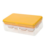 Maxbell Ice Tray with Storage Box Ice Mould Ice Maker for Bar Kitchen Yellow 8 Grid
