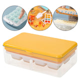 Maxbell Ice Tray with Storage Box Ice Mould Ice Maker for Bar Kitchen Yellow 8 Grid