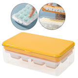 Maxbell Ice Tray with Storage Box Ice Mould Ice Maker for Bar Kitchen Yellow 8 Grid