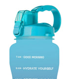 Maxbell Gradient Color Water Bottle with Time Marker Leak Proof for Fitness Hiking A