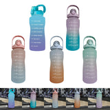 Maxbell Gradient Color Water Bottle with Time Marker Leak Proof for Fitness Hiking A