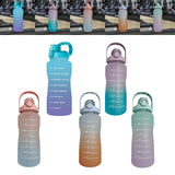 Maxbell Gradient Color Water Bottle with Time Marker Leak Proof for Fitness Hiking A