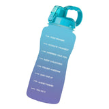 Maxbell Gradient Color Water Bottle with Time Marker Leak Proof for Fitness Hiking A