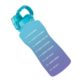 Maxbell Gradient Color Water Bottle with Time Marker Leak Proof for Fitness Hiking A