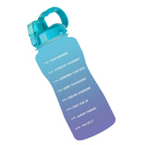 Maxbell Gradient Color Water Bottle with Time Marker Leak Proof for Fitness Hiking A