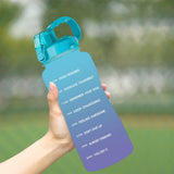 Maxbell Gradient Color Water Bottle with Time Marker Leak Proof for Fitness Hiking A