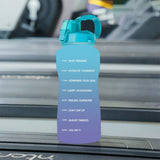 Maxbell Gradient Color Water Bottle with Time Marker Leak Proof for Fitness Hiking A