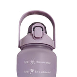 Maxbell Gradient Color Water Bottle with Time Marker Leak Proof for Fitness Hiking B