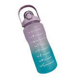 Maxbell Gradient Color Water Bottle with Time Marker Leak Proof for Fitness Hiking B