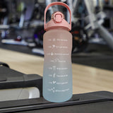 Maxbell Gradient Color Water Bottle with Time Marker Leak Proof for Fitness Hiking C