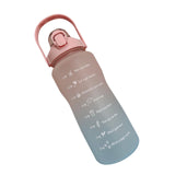 Maxbell Gradient Color Water Bottle with Time Marker Leak Proof for Fitness Hiking C