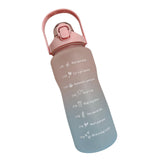 Maxbell Gradient Color Water Bottle with Time Marker Leak Proof for Fitness Hiking C