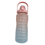 Maxbell Gradient Color Water Bottle with Time Marker Leak Proof for Fitness Hiking C