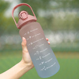 Maxbell Gradient Color Water Bottle with Time Marker Leak Proof for Fitness Hiking C
