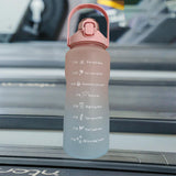 Maxbell Gradient Color Water Bottle with Time Marker Leak Proof for Fitness Hiking C