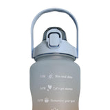 Maxbell Gradient Color Water Bottle with Time Marker Leak Proof for Fitness Hiking D